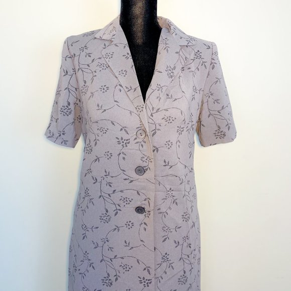 Bahari Group Fattaneh | Vintage | New York | Floral Blue Button Down Maxi Dress - Picture 5 of 13